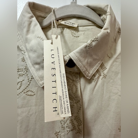 Love Stitch| Floral Embroidered Shacket - Picture 6 of 8